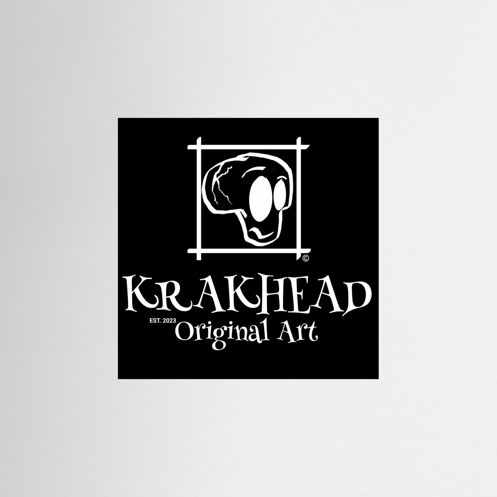Krakhead original art logo, paper print.