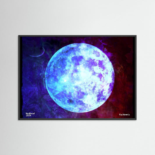Blue moon. Paper print.