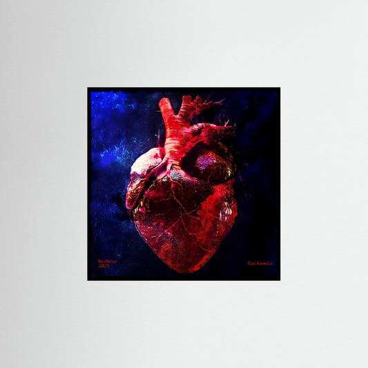 With all my heart. Paper print.