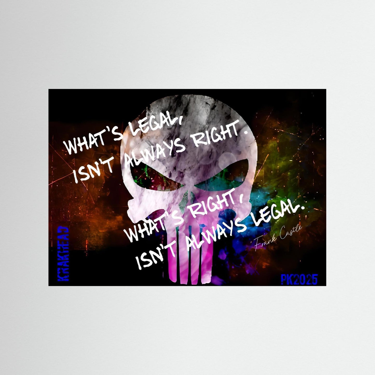 Punish the deserved. Paper print.