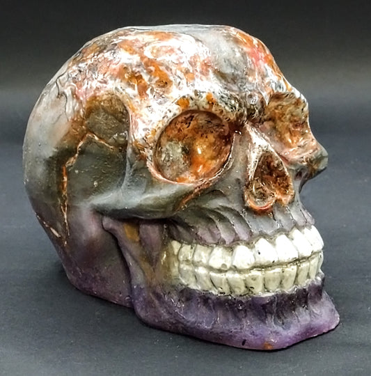 Hellbound. Resin skull and resin cube set.