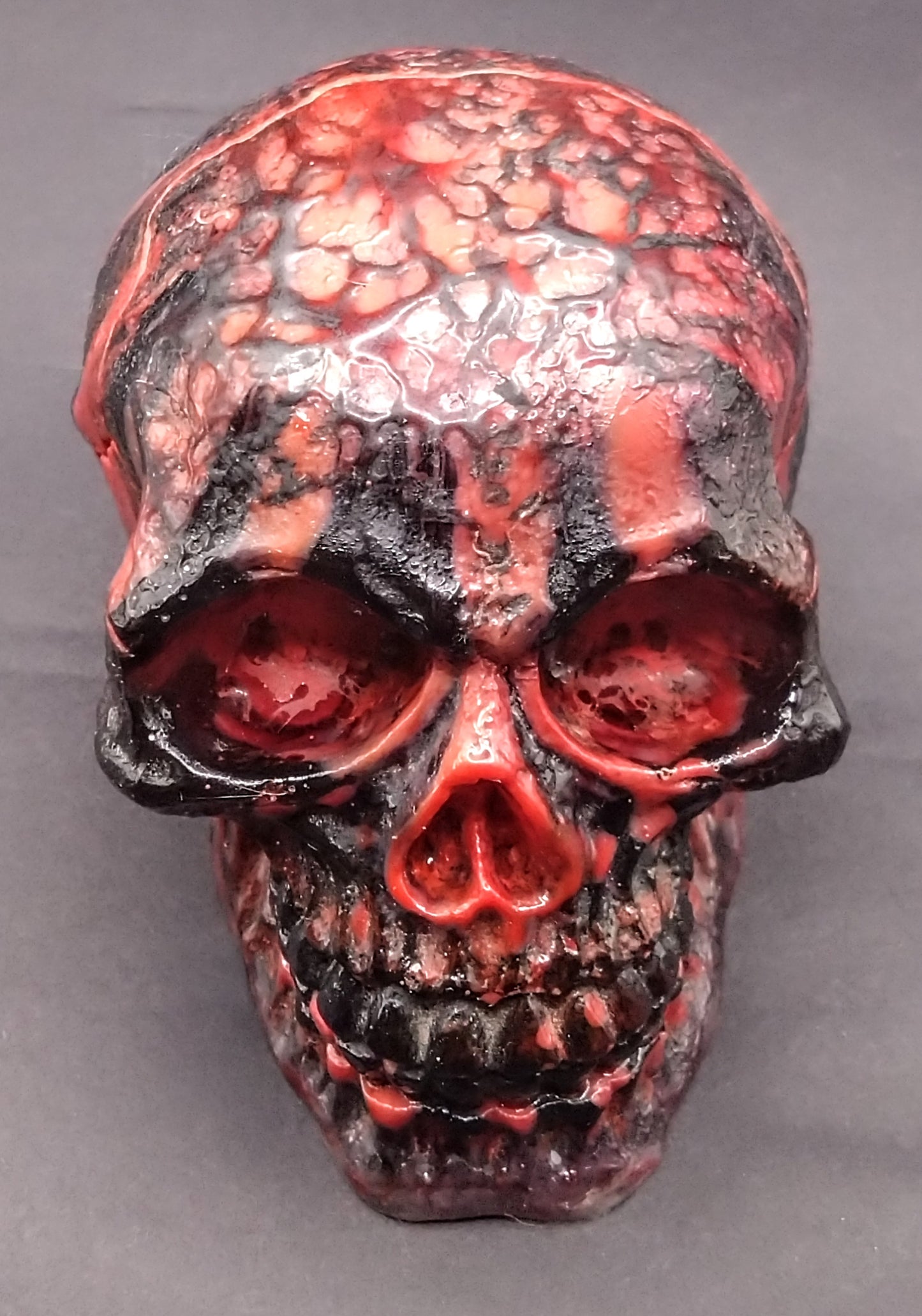 Underworld. Resin skull and resin cube.