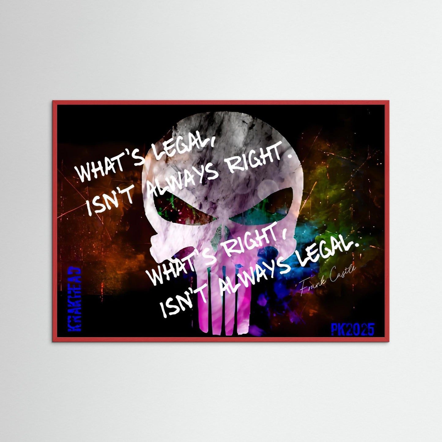 Punish the deserved. Paper print.