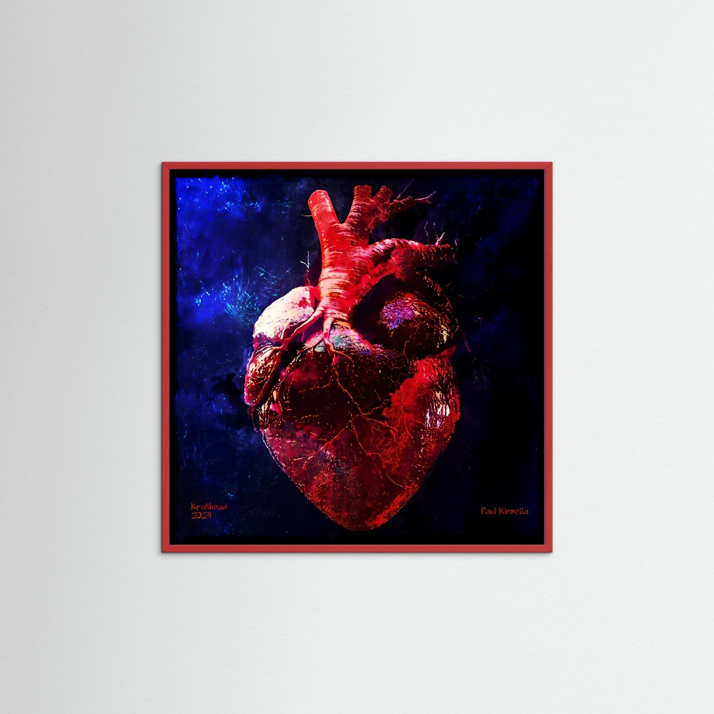 With all my heart. Paper print.